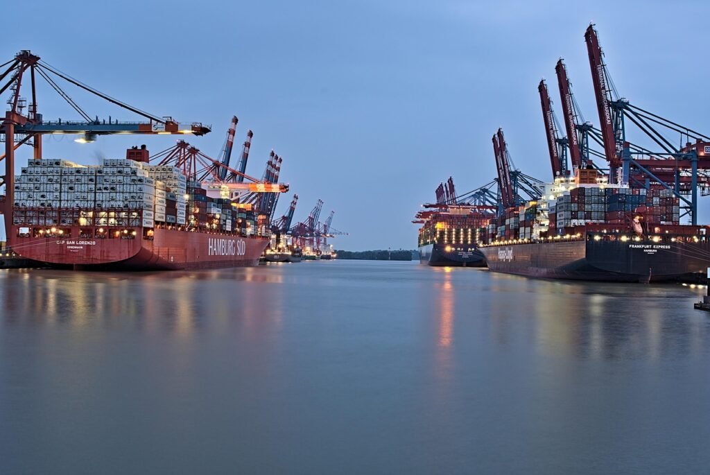 port, ship, water, sea, crane, freight, export, nature, import, charge, logistics, container